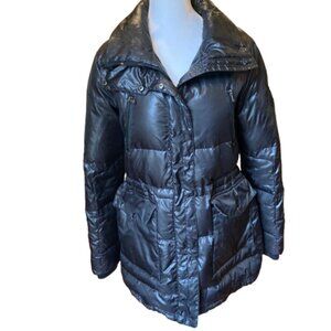 Ralph Lauren LRL SALE! Down Puffer Coat Mid-Length Black Many Features, Medium